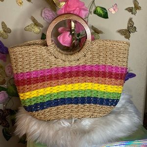 IMO Rainbow Straw Bag